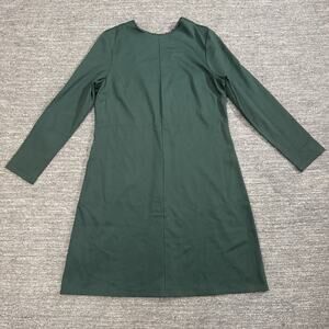 Jude Connally Karlie Ponte Knit Dress XL Green Back Zipper Shift Preppy USA